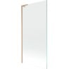 Mexen Next L bath screen 1-panel 90 x 150 cm, transparent, brushed copper - 895-090-000-03-00-65