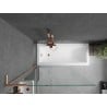 Mexen Next L bath screen 1-winged 100 x 150 cm, transparent, brushed copper - 895-100-000-03-00-65