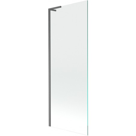 Mexen Next L Bathtub Screen 1-Panel 70 x 150 cm, Transparent, Brushed Gun Gray - 895-070-000-03-00-66