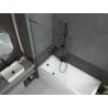 Mexen Next L Bathtub Screen 1-Panel 100 x 150 cm, Transparent, Brushed Gun Gray - 895-100-000-03-00-66