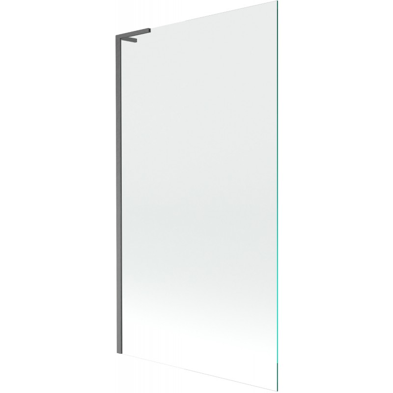 Mexen Next L Bath Screen 1-Panel 100 x 150 cm, Transparent, Brushed Gun Gray - 895-100-000-03-00-66
