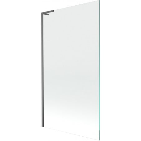 Mexen Next L Bathtub Screen 1-Panel 100 x 150 cm, Transparent, Brushed Gun Gray - 895-100-000-03-00-66