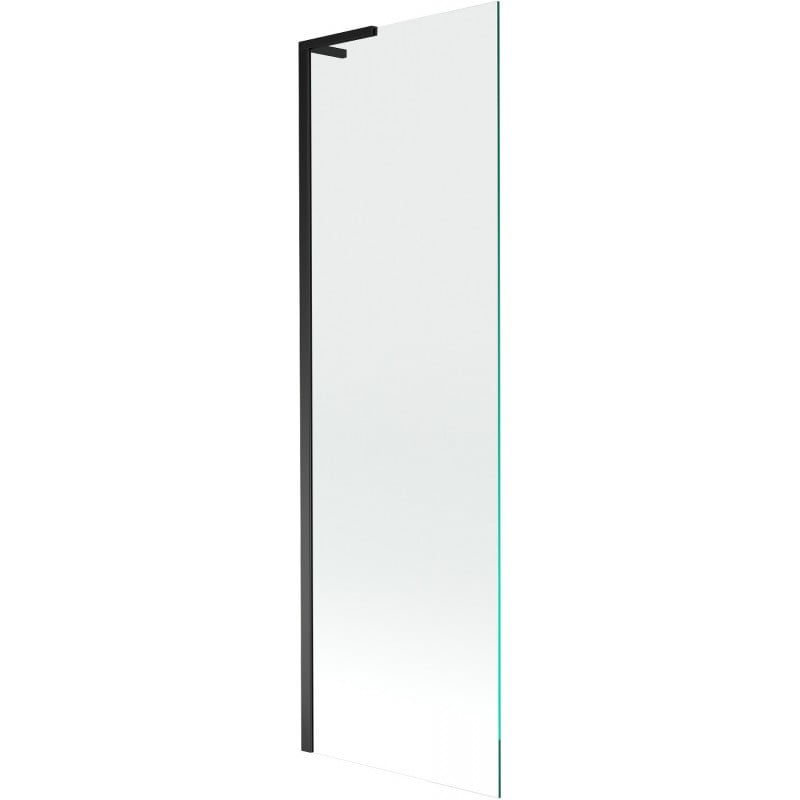 Mexen Next L Bath Screen 1-Leaf 60 x 150 cm, Transparent, Black - 895-060-000-03-00-70