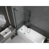 Mexen Next L bath screen 1-wing 70 x 150 cm, transparent, black - 895-070-000-03-00-70