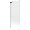 Mexen Next L Bathtub Screen 1-Panel 80 x 150 cm, Transparent, Black - 895-080-000-03-00-70