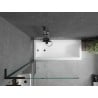 Mexen Next L bathtub screen single-panel 90 x 150 cm, transparent, black - 895-090-000-03-00-70