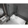 Mexen Next L Single-Wing Bath Screen 100 x 150 cm, Transparent, Black - 895-100-000-03-00-70