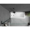 Mexen Next L Single-Wing Bath Screen 100 x 150 cm, Transparent, Black - 895-100-000-03-00-70
