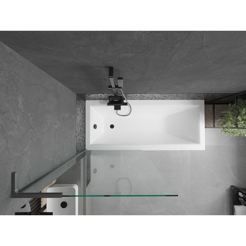 Mexen Next L Bath Screen 1-wing 80 x 150 cm, transparent, gun metal - 895-080-000-03-00-95