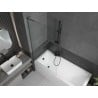 Mexen Next L Bathtub Screen 1-Door 90 x 150 cm, Transparent, Gun Metal - 895-090-000-03-00-95