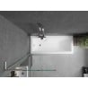 Mexen Next L bathtub screen 1-panel 70 x 150 cm, transparent, brushed nickel - 895-070-000-03-00-97