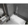 Mexen Next L Bathtub Screen Single-Panel 60 x 150 cm, Frosted, White - 895-060-000-03-30-20