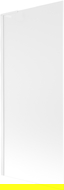 Mexen Next L Bathtub Screen 1-Panel 80 x 150 cm, Frosted, White - 895-080-000-03-30-20