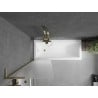 Mexen Next L Bath Screen 1-panel 60 x 150 cm, Frosted, Gold - 895-060-000-03-30-50