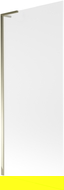 Mexen Next L bath screen 1-wing 80 x 150 cm, frost, gold - 895-080-000-03-30-50