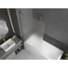 Mexen Next L bath screen 1-wing 100 x 150 cm, frost, gold - 895-100-000-03-30-50