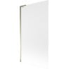 Mexen Next L bath screen 1-winged 100 x 150 cm, frost, gold - 895-100-000-03-30-50