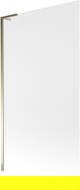 Mexen Next L bath screen 1-wing 100 x 150 cm, frost, gold - 895-100-000-03-30-50