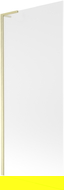 Mexen Next L 1-wing Bathtub Screen 80 x 150 cm, Frosted, Brushed Gold - 895-080-000-03-30-55