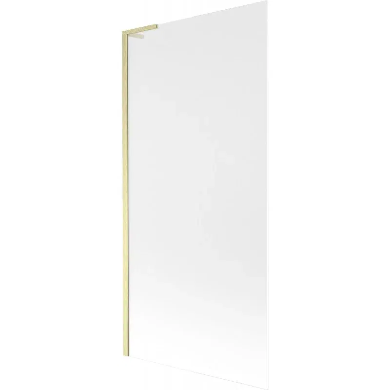 Mexen Next L Bath Screen 1-Panel 90 x 150 cm, Frosted, Brushed Gold - 895-090-000-03-30-55