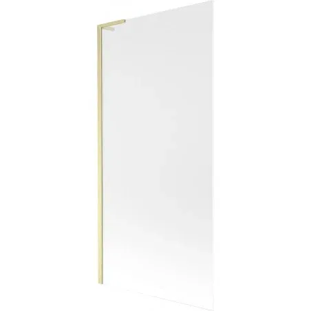 Mexen Next L Bath Screen 1-Panel 90 x 150 cm, Frosted, Brushed Gold - 895-090-000-03-30-55