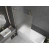 Mexen Next L bathtub screen 1-wing 100 x 150 cm, frost, brushed gold - 895-100-000-03-30-55