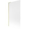 Mexen Next L Bath Screen 1-Panel 100 x 150 cm, Frosted, Brushed Gold - 895-100-000-03-30-55