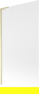 Mexen Next L Bath Screen 1-Panel 100 x 150 cm, Frosted, Brushed Gold - 895-100-000-03-30-55