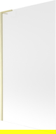 Mexen Next L bathtub screen 1-wing 100 x 150 cm, frost, brushed gold - 895-100-000-03-30-55