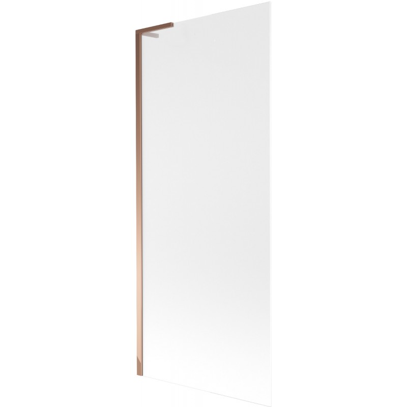 Mexen Next L bath screen 1-wing 80 x 150 cm, frosted, pink gold - 895-080-000-03-30-60