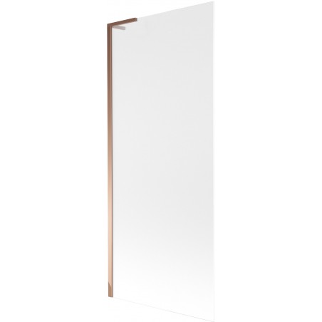Mexen Next L bath screen 1-wing 80 x 150 cm, frosted, pink gold - 895-080-000-03-30-60