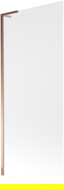 Mexen Next L bath screen 1-wing 80 x 150 cm, frosted, pink gold - 895-080-000-03-30-60