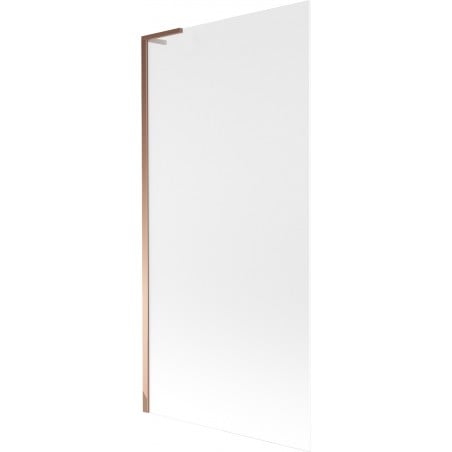 Mexen Next L Bath Screen, 1-Panel 90 x 150 cm, Frosted, Rose Gold - 895-090-000-03-30-60