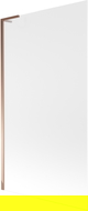 Mexen Next L bath screen 1-wing 100 x 150 cm, frosted, rose gold - 895-100-000-03-30-60
