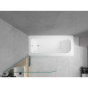 Mexen Vega rectangular bathtub 150 x 70 cm with casing and 1-wing screen 75 cm, transparent, chrome - 550115070X9007510100