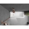 Mexen Next L 1-wing bath screen 70 x 150 cm, frost, brushed copper - 895-070-000-03-30-65