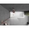 Mexen Next L Bathtub Screen 1-Panel 80 x 150 cm, Frost, Brushed Copper - 895-080-000-03-30-65