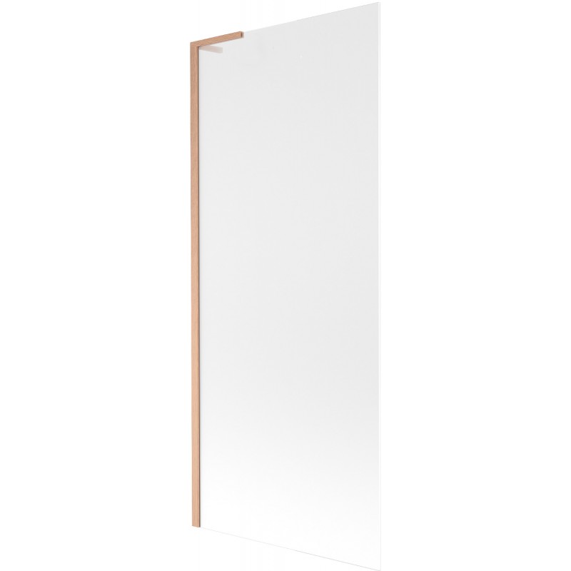 Mexen Next L Bathtub Screen 1-Panel 80 x 150 cm, Frost, Brushed Copper - 895-080-000-03-30-65