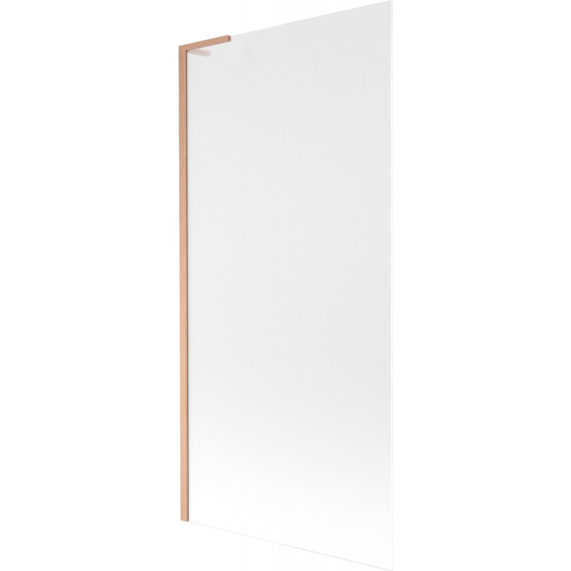 Mexen Next L Bathtub Screen 1-Leaf 90 x 150 cm, Frosted, Brushed Copper - 895-090-000-03-30-65