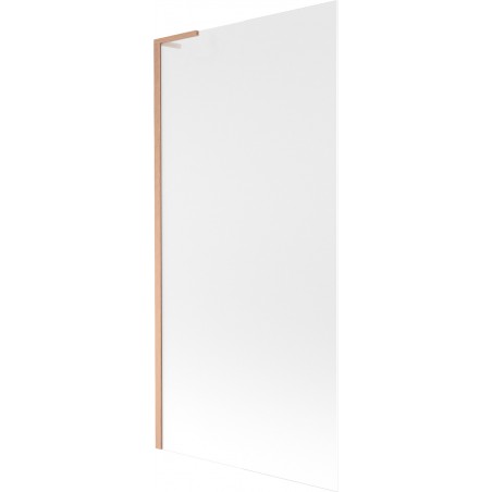 Mexen Next L Bathtub Screen 1-Leaf 90 x 150 cm, Frosted, Brushed Copper - 895-090-000-03-30-65
