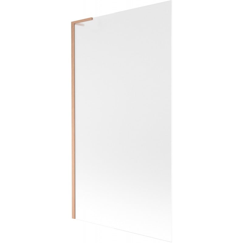 Mexen Next L Bath Screen 1-Panel 100 x 150 cm, Frost, Brushed Copper - 895-100-000-03-30-65