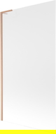 Mexen Next L Bath Screen 1-Panel 100 x 150 cm, Frost, Brushed Copper - 895-100-000-03-30-65
