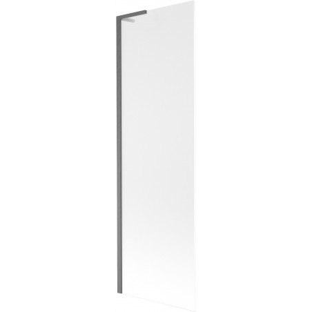 Mexen Next L Bathtub Screen 1-Panel 60 x 150 cm, Frosted, Brushed Gun Gray - 895-060-000-03-30-66