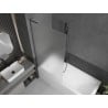 Mexen Next L bathtub screen 1-winged 90 x 150 cm, frost, brushed gun gray - 895-090-000-03-30-66