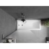 Mexen Next L bath screen 1-wing 90 x 150 cm, frost, brushed gun gray - 895-090-000-03-30-66