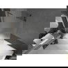 Mexen Next L Bath Screen 1-Panel 100 x 150 cm, Frosted, Gun Gray Brushed - 895-100-000-03-30-66