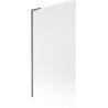 Mexen Next L 1-panel bath screen 100 x 150 cm, frosted, brushed gun gray - 895-100-000-03-30-66