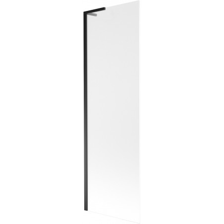 Mexen Next L bath screen 1-panel 60 x 150 cm, frosted, black - 895-060-000-03-30-70
