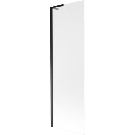 Mexen Next L bath screen 1-wing 60 x 150 cm, frost, black - 895-060-000-03-30-70