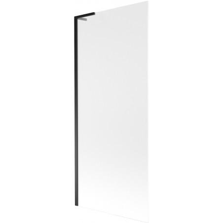 Mexen Next L Bathtub Screen 1-Door 80 x 150 cm, Frosted, Black - 895-080-000-03-30-70